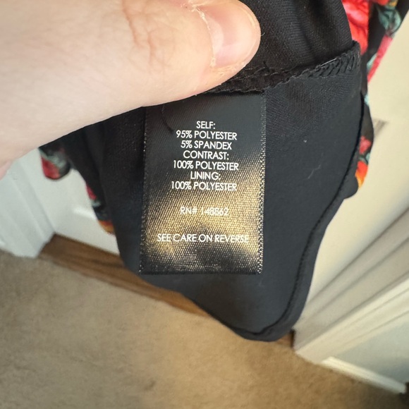 Torrid Floral Print Wrap Top Bell Sleeve Chiffon Dress - Picture 6 of 7